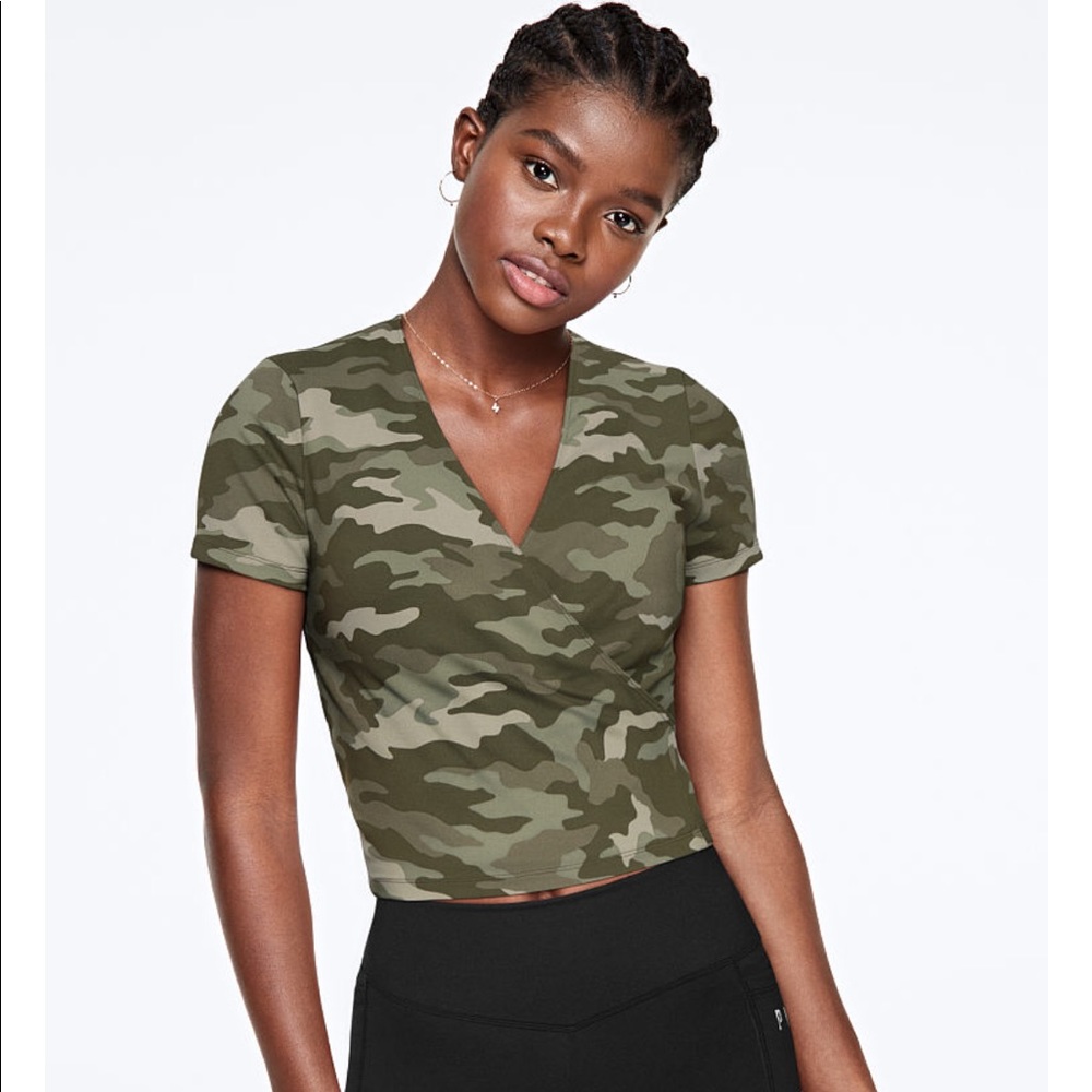 Camouflage Wrap Top